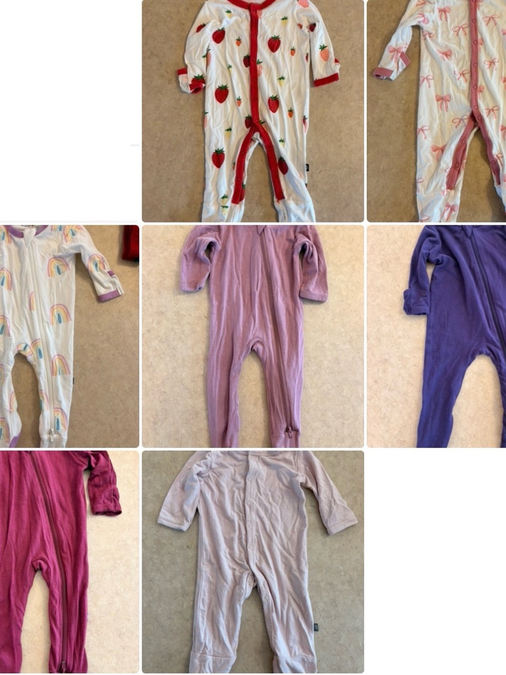 Newborn bundle of Kyte rompers and footies (7)